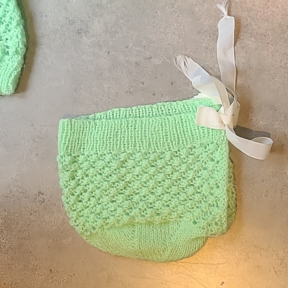 Vintage Hand Knit Baby Sweater Set - Picture 7 of 8